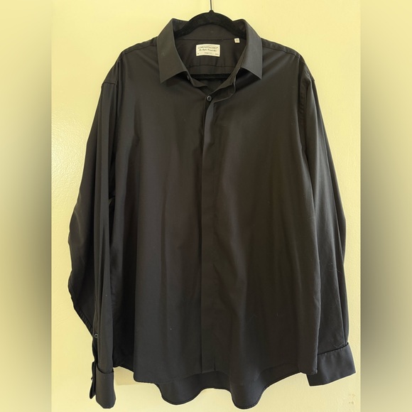 Lorenzo Uomo Other - Lorenzo Uomo Black Dress Shirt Classic Long-Sleeve